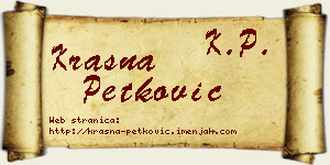 Krasna Petković vizit kartica